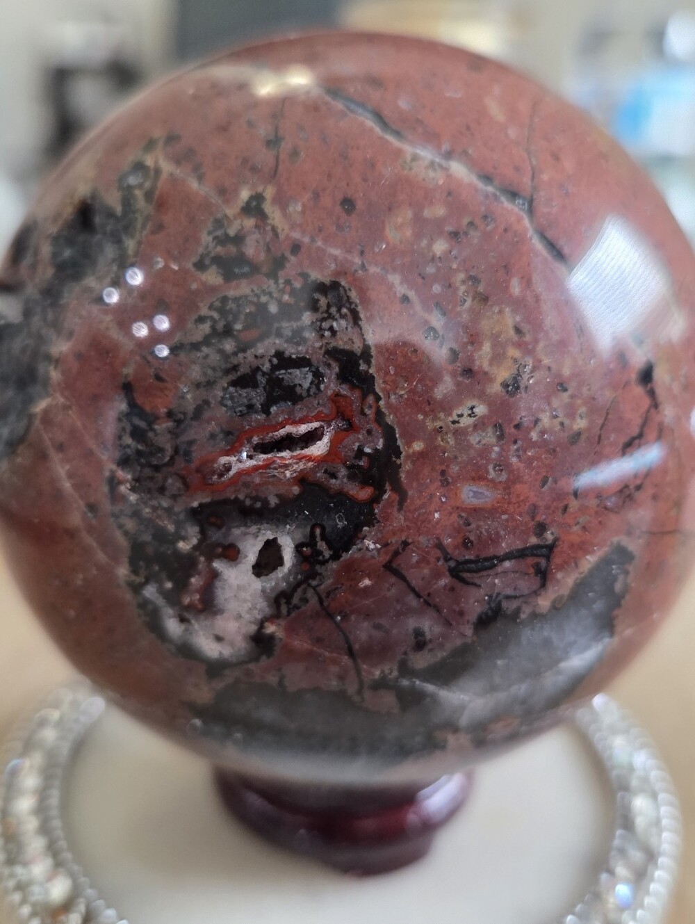Natural Vesuvianite Geode Crystal Orb Sphere New #7 - Picture 5 of 8